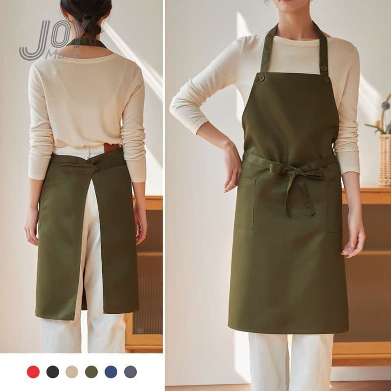 JoyMart Avental japonês repelente de água Avental de trabalho de cozinha Avental Halter antiincrustante