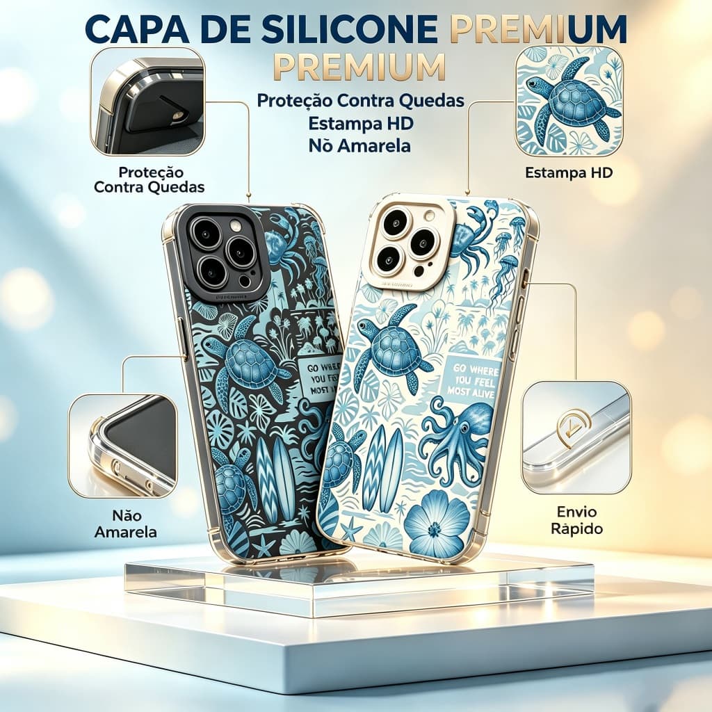 Capinha De Celular Capa Silicone Anti Queda Para iPhone 17 16 15 14 13 12 11 XR Pro Max Plus Normal Anti Queda Silicone