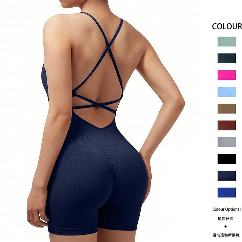 Lindas costas roupas de Fitness exterior usar roupas de secagem rápida yoga macacão terno esportivo roupas de yoga terno
