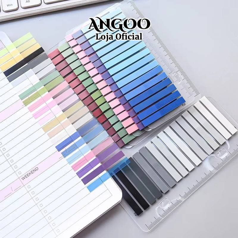 320 Pçs Notas Pegajosas Claras Auto-Adesivo Colorido Bloco De Para Escritório Escola Livro Anotação Índice Guias Papelar