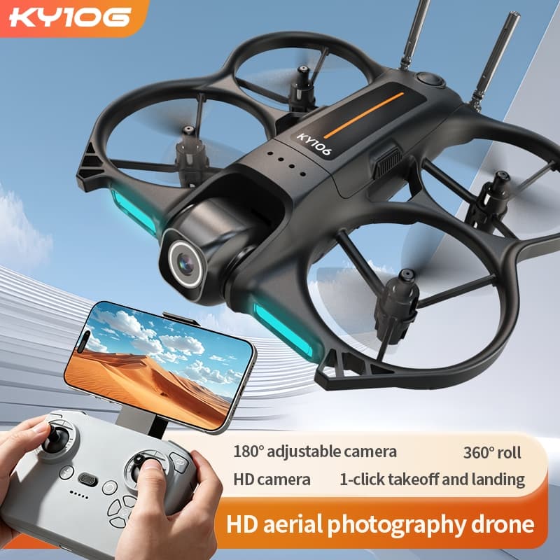 2026 Novo Drone KY106 8K Aéreo HD Inteligente Evitando Obstáculos Com Tela Maior Controle Remoto Dobrável De Energia Sem