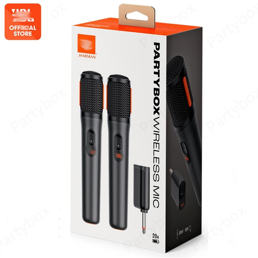 Microfone Sem Fio PartyBox Para performance Em Palco. Cor Preto