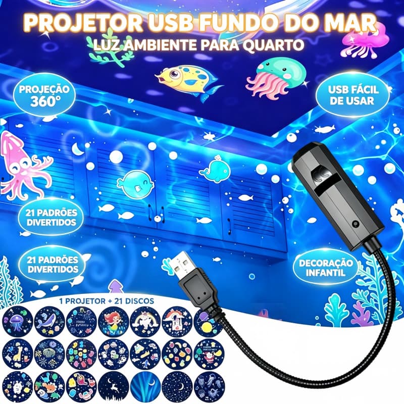 Projetor de Luz Noturna para Quarto de Crianças, 21 Conjuntos de Filmes, Teto de Bebê Star Galaxy com 360 °