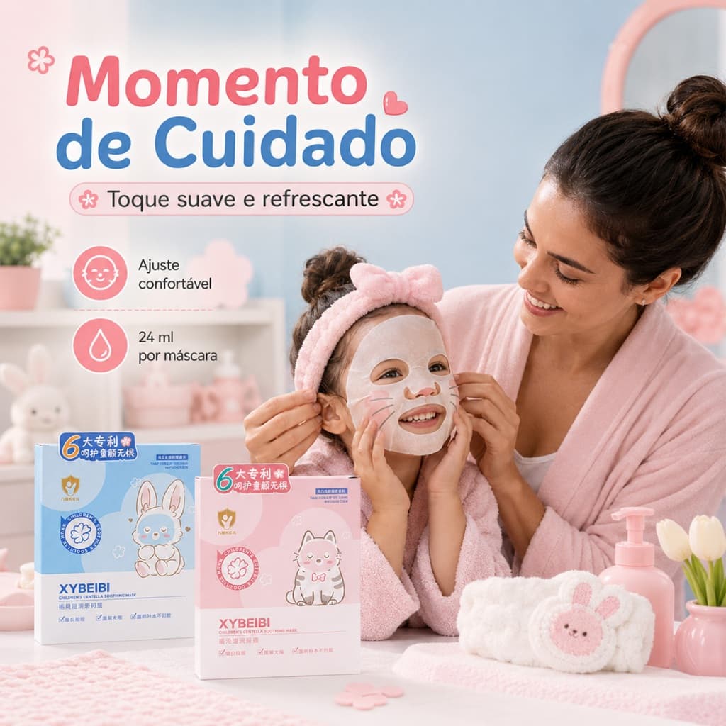 Máscara Hidratante Suave Para Crianças , 5 Peças , Essência De 24ml , Cuidados Com A Pele Pós-Banho , Designs Bonitos De