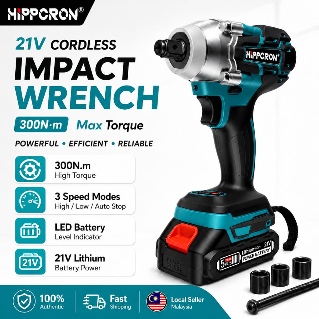 Chave De Impacto Sem Fio 21V , 300Nm , Elétrica De Alto Torque , Unidade De Soquete De 1/2 " Para Reparo Automotivo , Fa