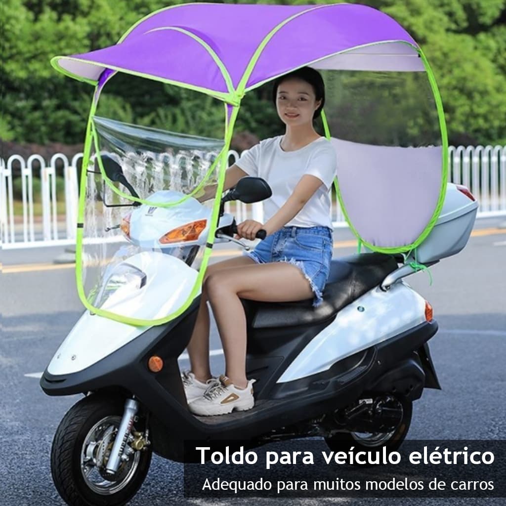Dossel Para Veículo Elétrico, Guarda-Sol Bicicleta Elétrica, Capa De Chuva, Pára-Brisa, Motocicleta