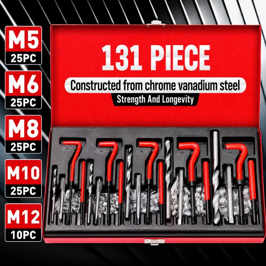 Kit Jogo  Reparo Rosca Postiça M5-m12 Com 131/40/20 Peças