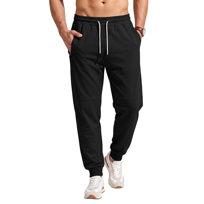 Masculino esportes Jogging casual calças cordão cordão pernas simples casual Sweatpants