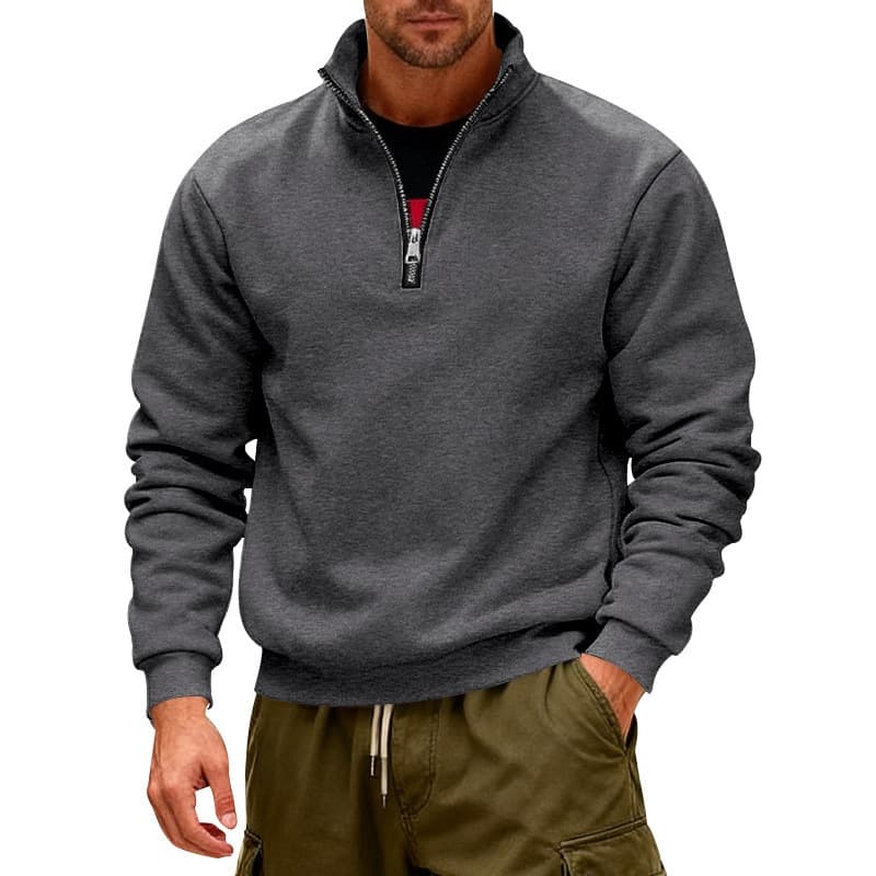 Outono inverno forro de lã moletom solto masculino quente gola moletom esportivo