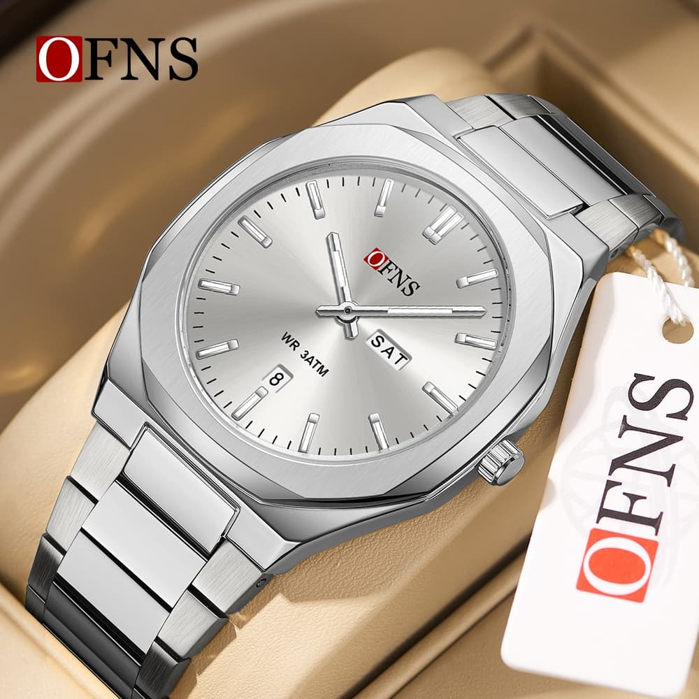 OFNS 5318 Relógio De Pulso Masculino De Negócios De Luxo Com Mostrador Luminoso À Prova D'água Esportivo Exibição De Dat