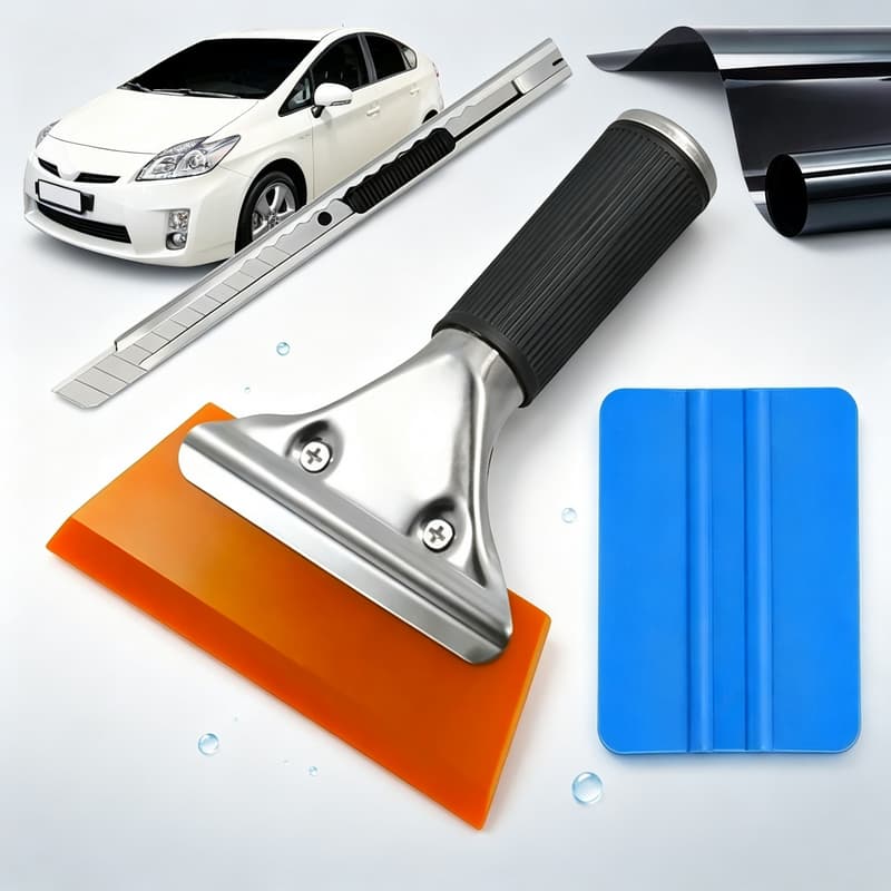 Kit Rodo com Espátula e Estilete para Aplicação Profissional de Insulfilme em Carros e Janelas