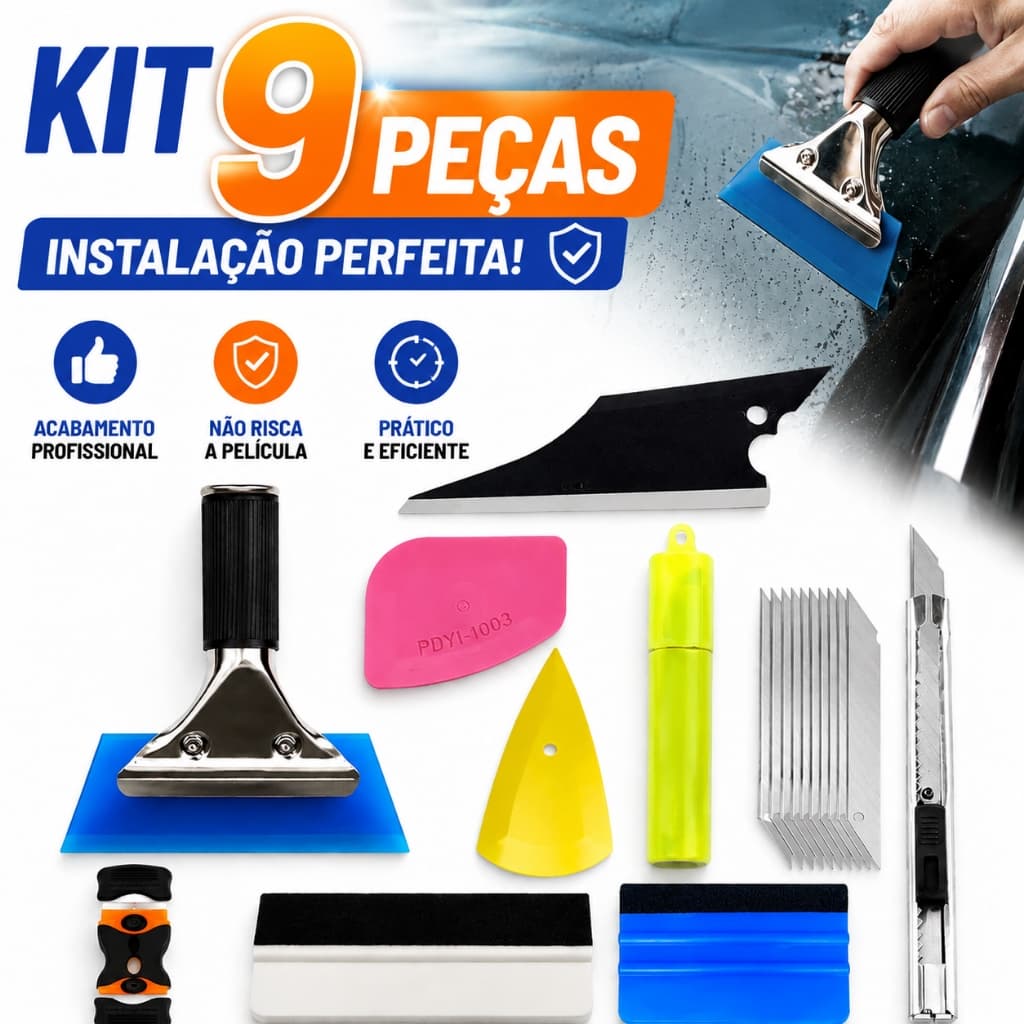 Kit insulfilm ferramentas de aplicação envelopamento espatulas