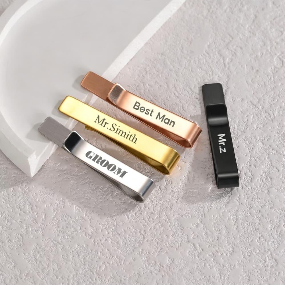 Clipe De Gravata De Metal Personalizado Gratuito Personalização De Presente Personalizada Adequada Para Casamentos E Fes