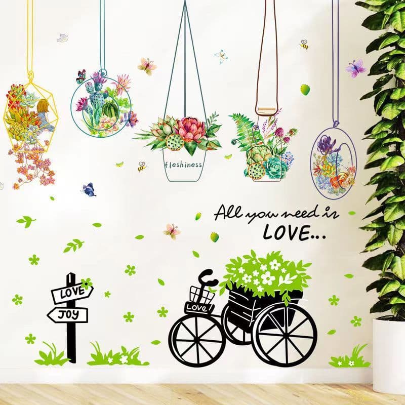 HJ18 criativo Pastoral plantas frescas flores vasos de plantas sala de estar quarto corredor entrada escadas decoração a