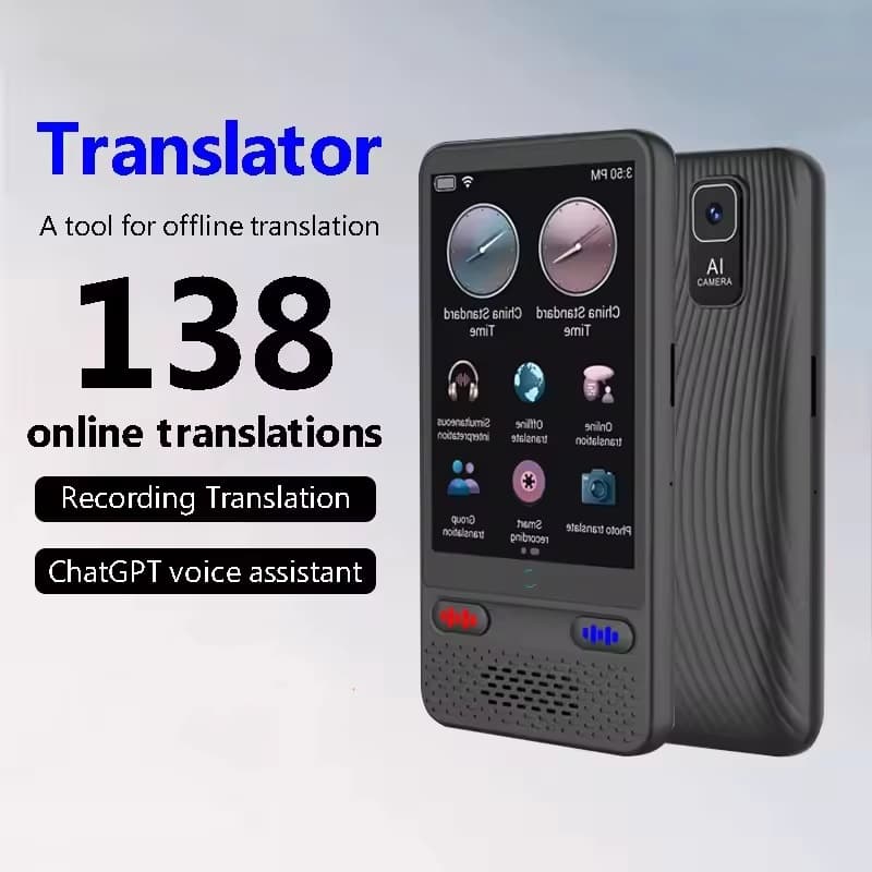 Dispositivo Tradutor Portátil S85 138 Idiomas Em Tempo Real On-Line E Offline Tradução De Voz Inteligente De 3.54 Polega