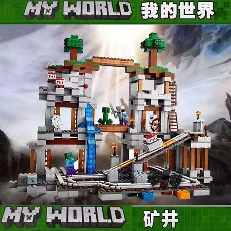2.000 PCS Lego Blocos de Construção Minecraft Grande Moinho de Vento Crawler Cave Boy Brinquedos Educativos