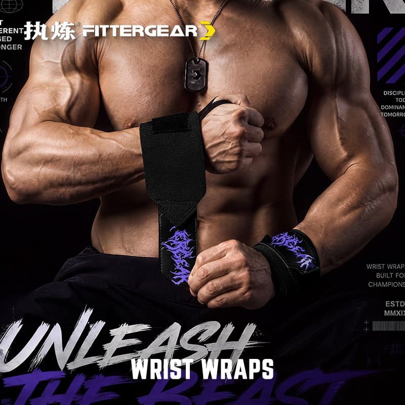 FITTERGEAR dedicado pulseira de Fitness masculino entorse pulso reforço cinto compressão proteção esportiva levantamento