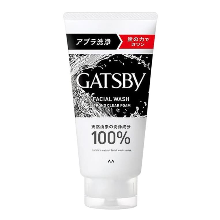 Limpador Facial masculino GATSBY japonês/controle de óleo reduz marcas de Acne fosco melhora o tom da pele 130g