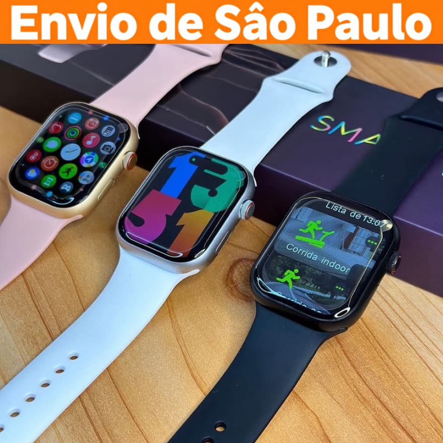 [2 pulseiras + caixa protetora] Venda exclusiva de smartwatches esportivos unissex de 45mm. Relógio inteligente original
