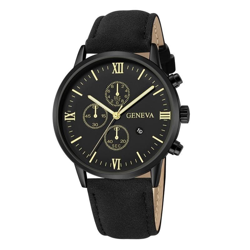 Conjunto De 25 Peças De Relógios Masculinos/Pulseiras De Couro Casuais Com Movimento De Quartzo/Calendário