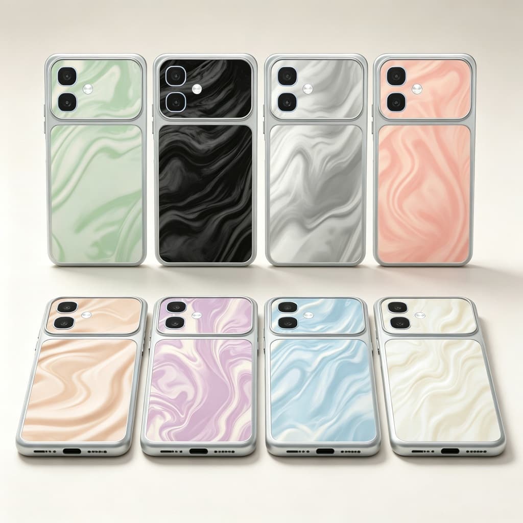Capa De Telefone Luxuosa Com Padrão De Textura Ondulada De Água 2 Em 1 Infinix X6840 X6831 X6835B X6833B X6711 X6850B Ca