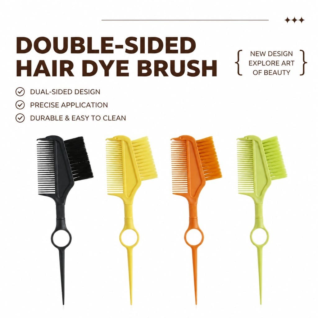 Aplicador De Tintura De Cabelo 4 Em 1 , Pente , Cerdas Finas , Ferramenta De Corte De Cauda De Rato Para Salão De Beleza