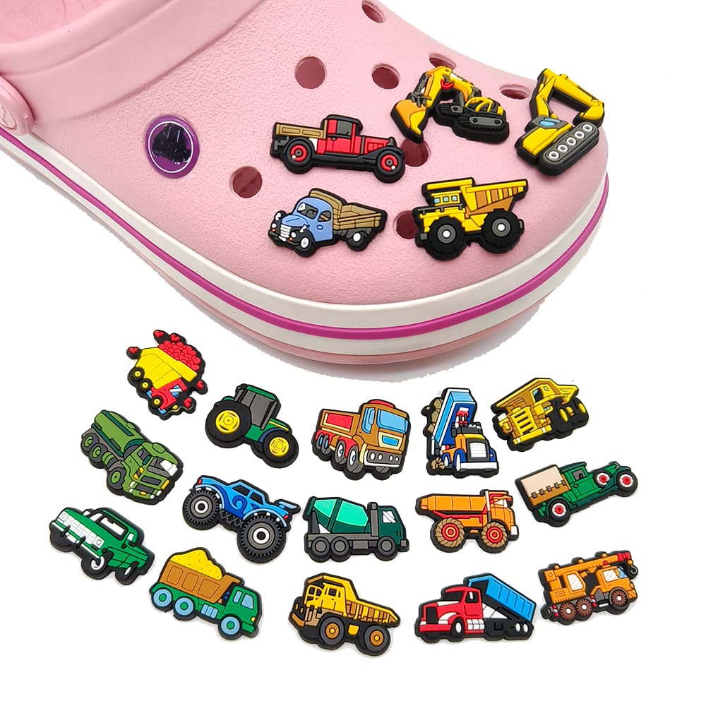MEIDJ , Amuletos De Sapatos , 20 Peças De Tamancos De Caminhão De Engenharia De Desenhos Animados Fofos , Acessórios Dec