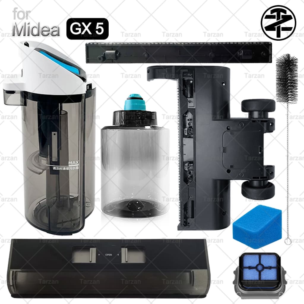 Para Acessórios Midea GX5 : Tanque De Água Suja , Limpa , Filtro , Lâmina De Limpador , Placa De Cobertura , Base , Esco