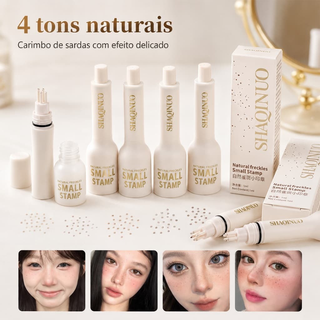 Ferramenta De Carimbo De Sardas , Simuladas Naturais , 4 Tons Disponíveis , Maquiagem Facial , Portátil Compacto
