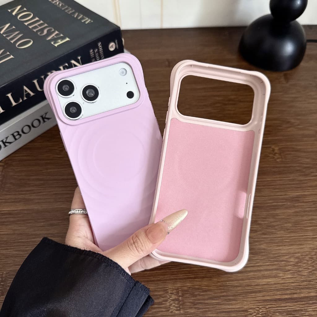 Onda Ondulação Silicone Caso De Telefone Para iPhone 13 12 Pro Max 11 13 Mini Forro Microfibra Magnético À Prova De Choq