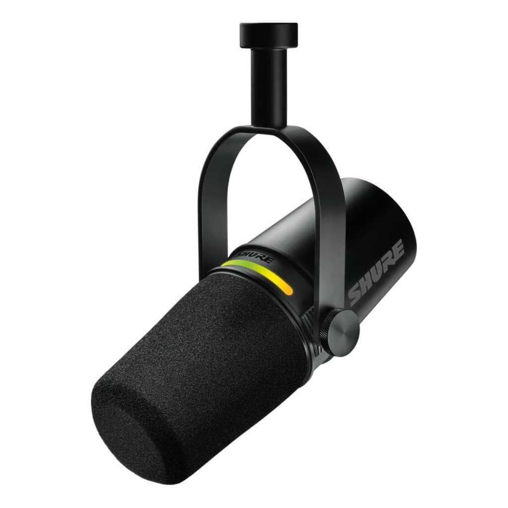 Microfone Para Podcast Preto Shure Mv7+ USB