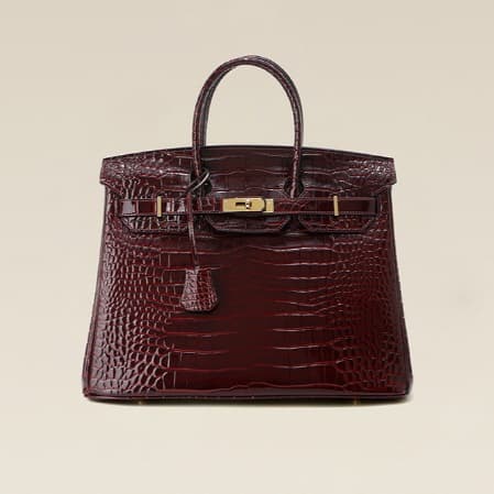 Crocodilo padrão platina Toe couro mão-transporte couro genuíno bolsa feminina grande capacidade Commuter Handba