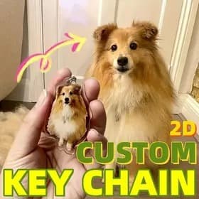 Chaveiro Acrílico Com Foto De Animal De Estimação Personalizado , Presente Criativo Pingente Para Cachorro E Gato