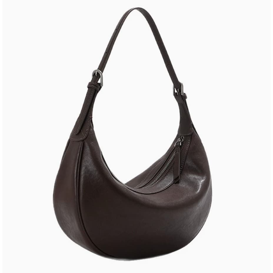 2026 novo estilo crescente hobo saco senhoras grande capacidade Commuter bolsa de ombro High-End genuíno nicho axilas sa