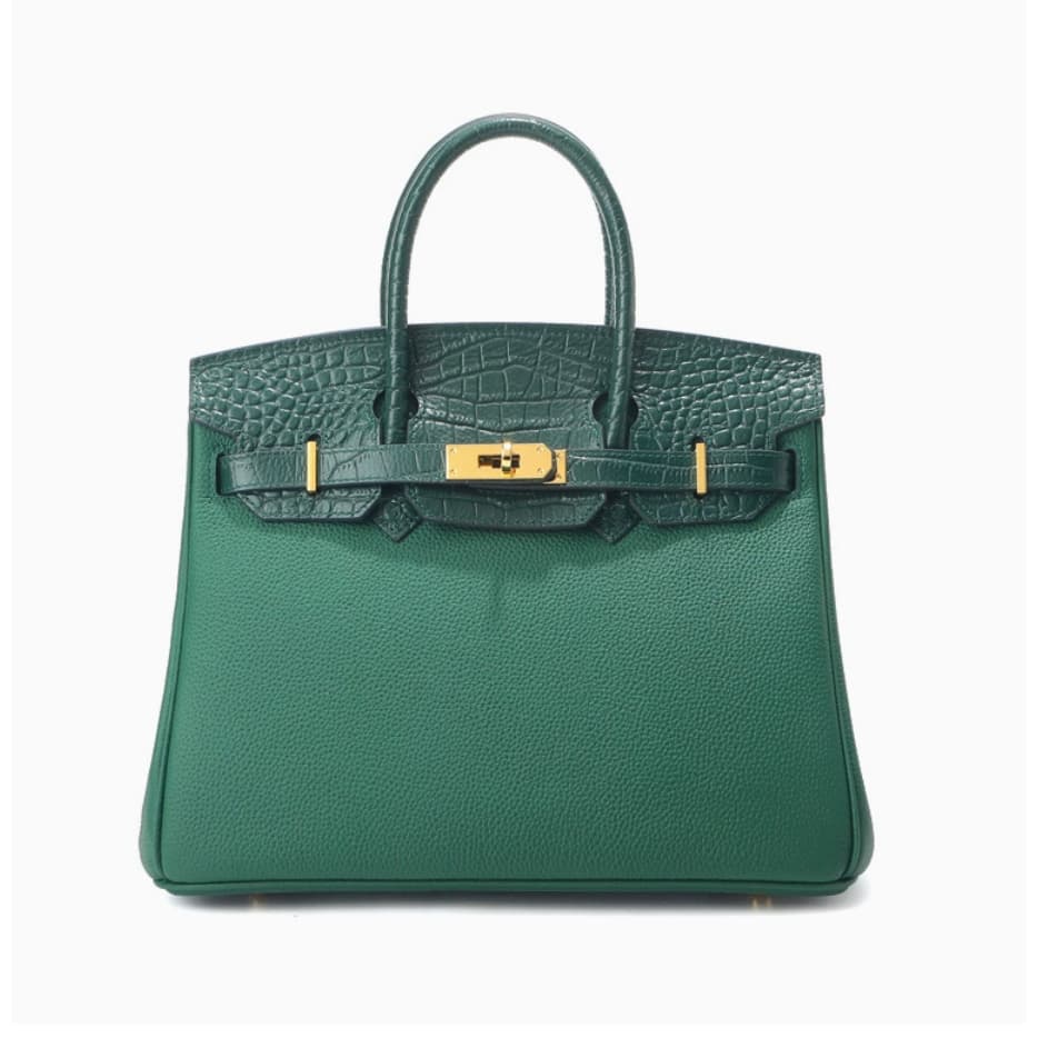 Primeira camada de couro platina saco toque costura grão crocodilo couro genuíno portátil Cross-body saco grande capacid