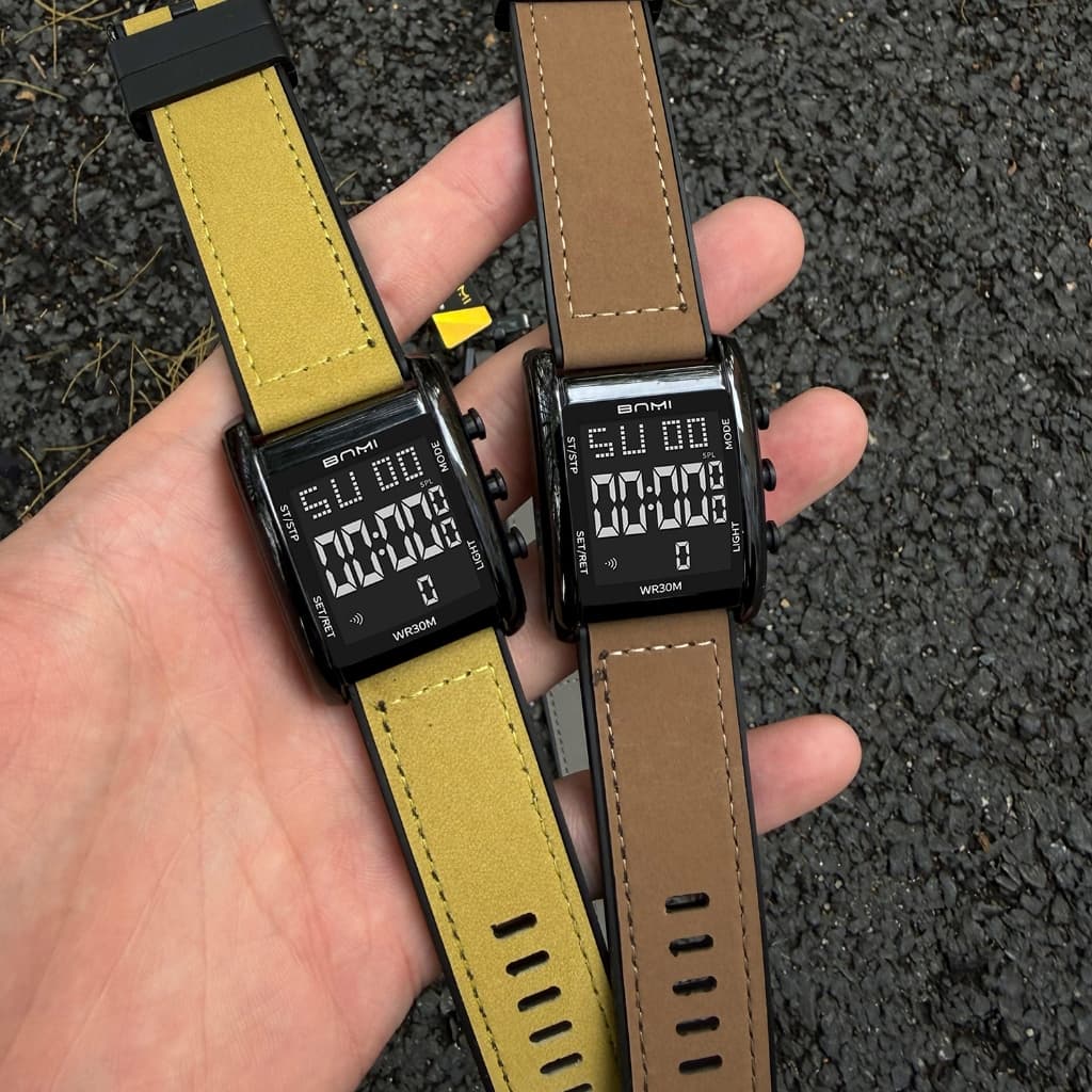 Relógio Digital Quadrado À Prova D'água Masculino Alarme Cronômetro Pulseira De Silicone Macio Eletrônico Esportivo