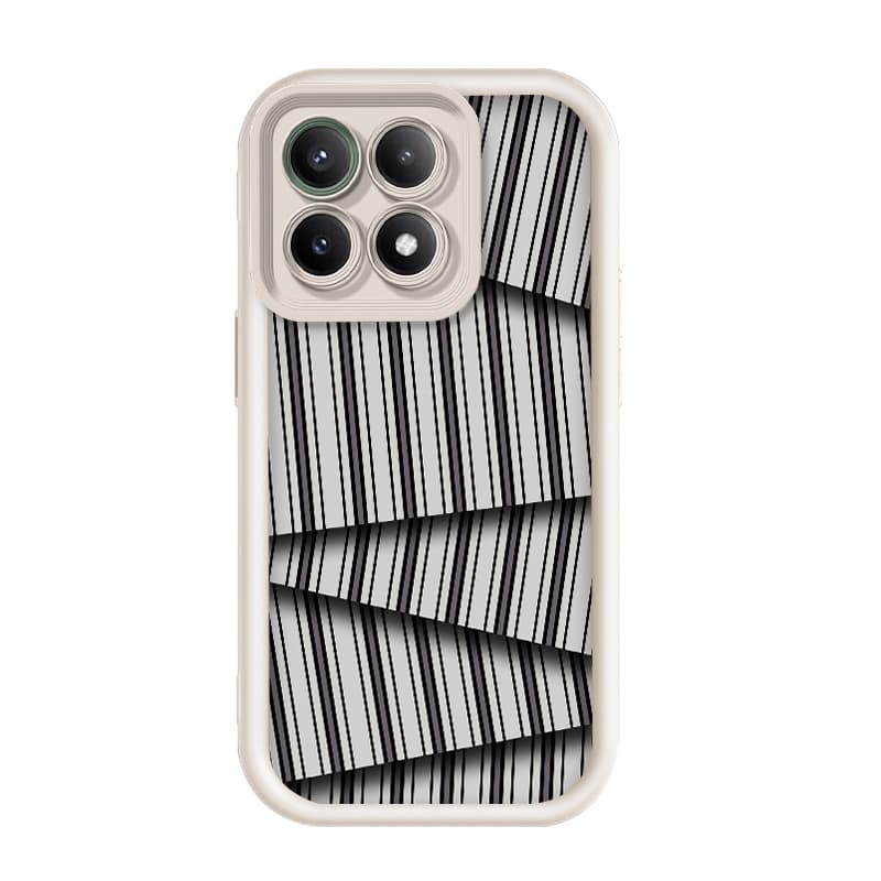 Para Xiaomi Poco X6 Pro/Redmi K70E , Listras Pretas E Brancas Irregulares , Capa De Telefone De silicone Anti-Queda