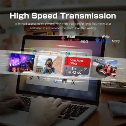 Cartão Micro TF SD De Alta Velocidade 64GB/128GB/512GB Classe 10 U3 V30 De Memória Com Adaptador Para DJI Mavic Drone 4K
