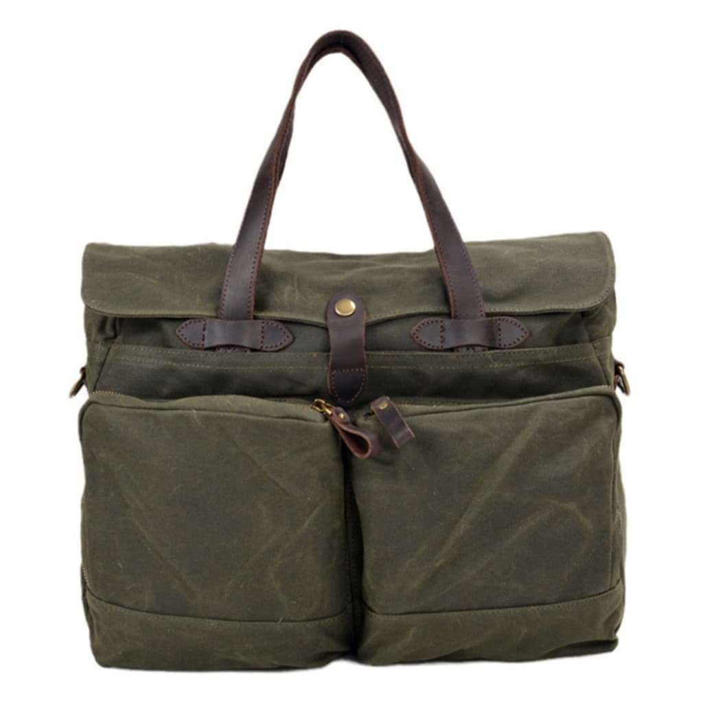 Retro macio cera de óleo lona bolsa masculina maleta de negócios 52cm bolsa de computador Casual portátil bolsa mensagei