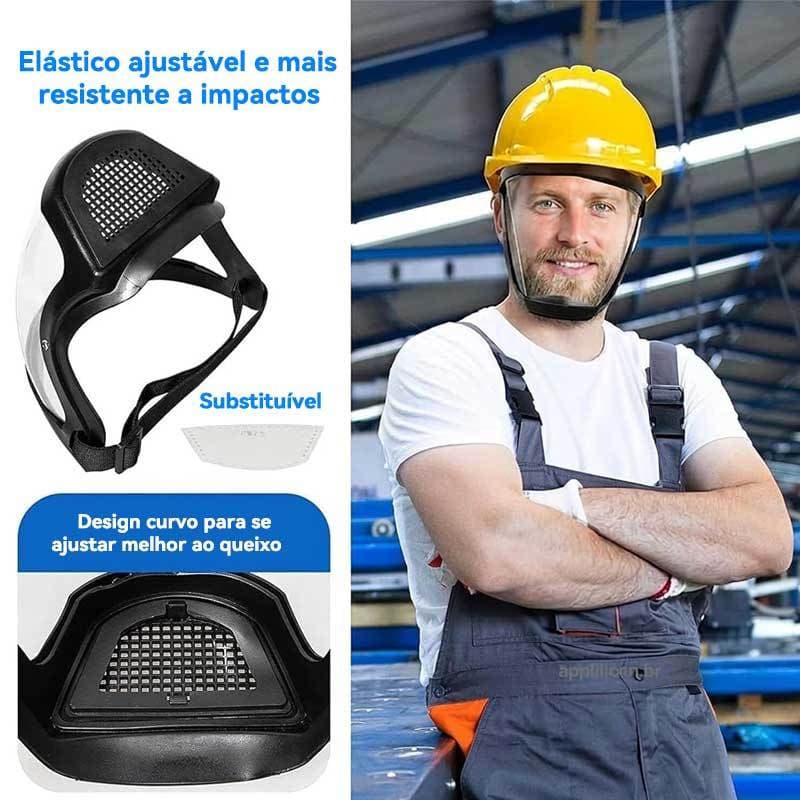 Óculos Anti-poeira transparentes transparentes com 10 elementos filtrantes PM2.5 protegem totalmente a saúde da respiraç