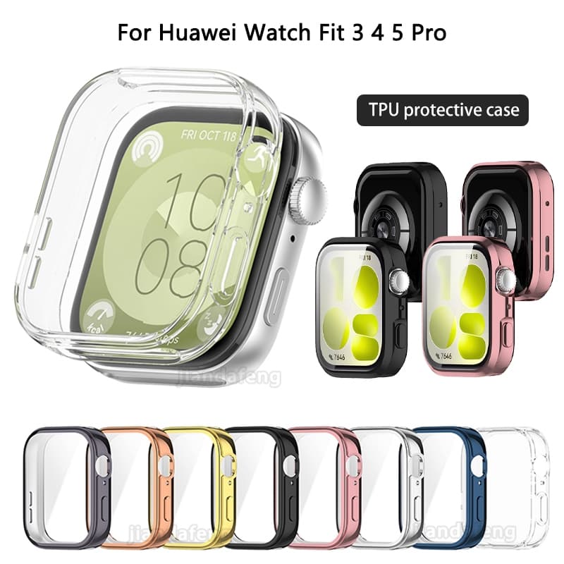 Capa Protetora De Silicone TPU Para Huawei Watch Fit 3 4 5 Pro Ft4 Fit5