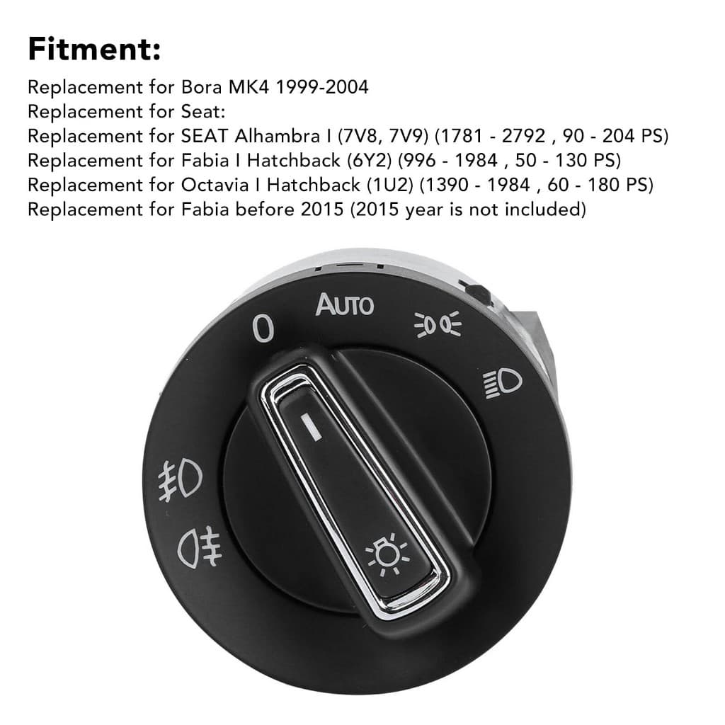TMA ~ Interruptor Do Farol De Controle De Resposta Rápida Com Substituição Módulo Sensor De Luz Para Bora MK4 1999-2004