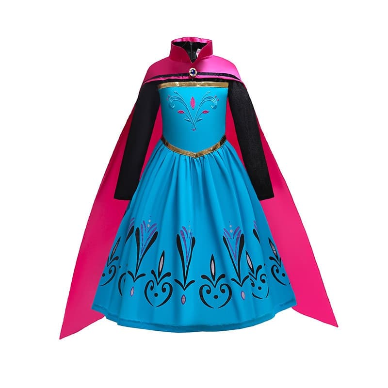 2-10 Anos Cosplay Elsa Anna Meninas Vestido Bonito Dos Desenhos Animados De Princesa Presentes De Festa De Aniversário