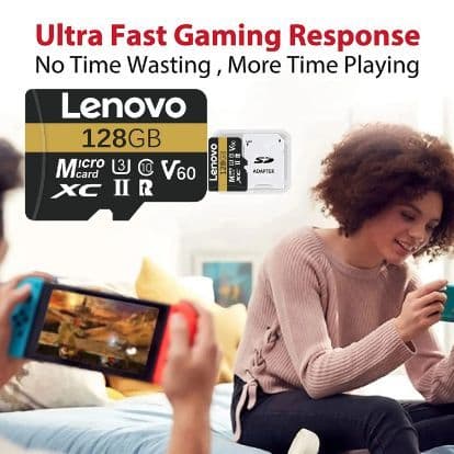 Cartão De Memória Lenovo SD De Alta Velocidade , 128GB , 256GB , 512GB , 64GB , Cartões Micro , Classe 10 , U3 , V60 , T