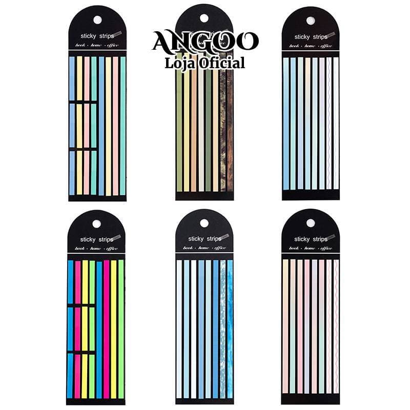Kit 6/960 Folhas Índice Transparente Adesivos Notas Pegajosas Morandi Cor PET Nota Pegajosa Escola Escritório Papel