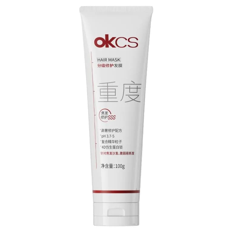Máscara capilar de reparo classificado/reparação de tintura permanente/cabelo Anti-quebrado/cabelo macio e brilhante/hid