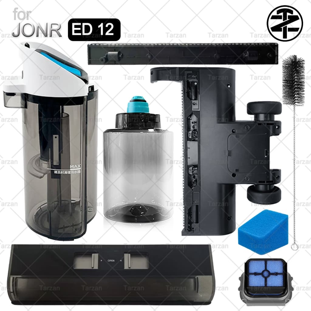 Para Acessórios JONR ED12 : Tanque De Água Suja , Limpa , Filtro , Lâmina De Limpador , Placa De Cobertura , Base , Esco