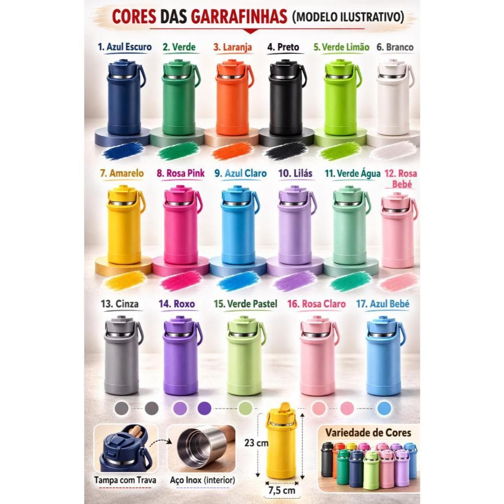 Garrafa Térmica De Aço Inoxidável , 1000ml/800ml , Bico Duplo Com Capa Protetora De silicone .