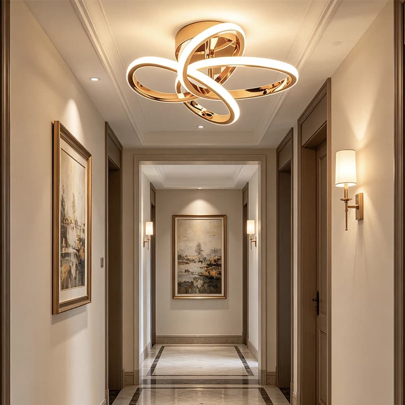 Luzes De Teto Modernas E Leves De Luxo LED Criativas Para Quartos,Corredores,Entradas,Varandas Three Colors,110–220 V