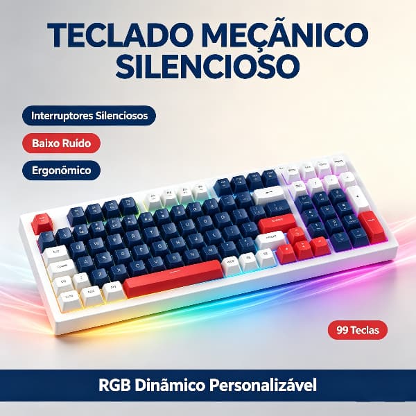 Tankix ABNT2 Teclado Para Jogos Brasileiro Português 111 Teclas RGB Silent PBTKeycaps Conexão Com Fio Oferece Resposta z